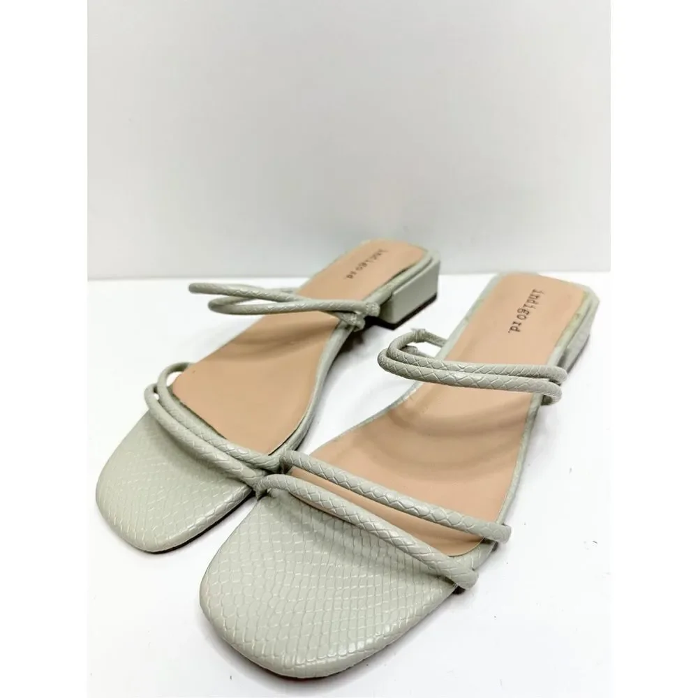 Indigo Rd.‎ Sandals Womens Size 9.5 Taylia Green Block Heel Strappy Open Toe
